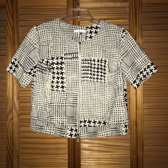 CAbi Coupe Houndstooth Bomber Jacket Style 931 Size Medium - Picture 1 of 7